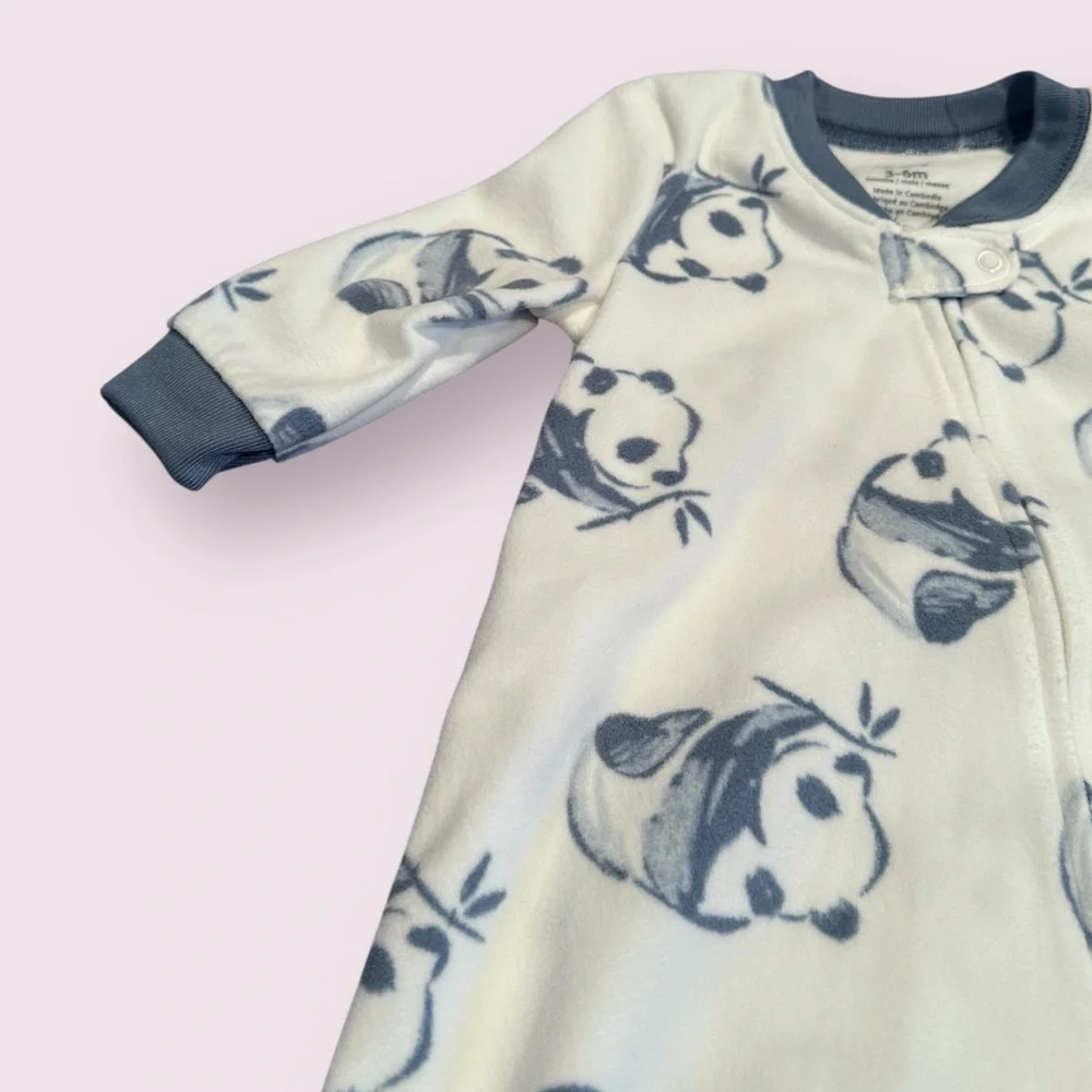 NWT Baby Carter's Cozy Panda Print Sleep Sack Size 3-6 Months